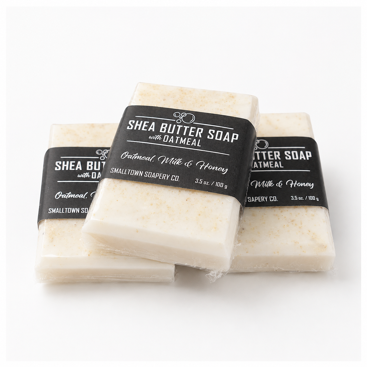 Shea Butter & Oatmeal Soap 100g - Oatmeal, Milk & Honey Scented
