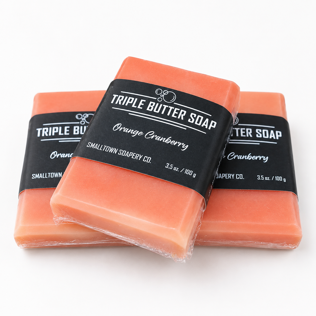 Triple Butter Soap 100g - Orange Cranberry Scented