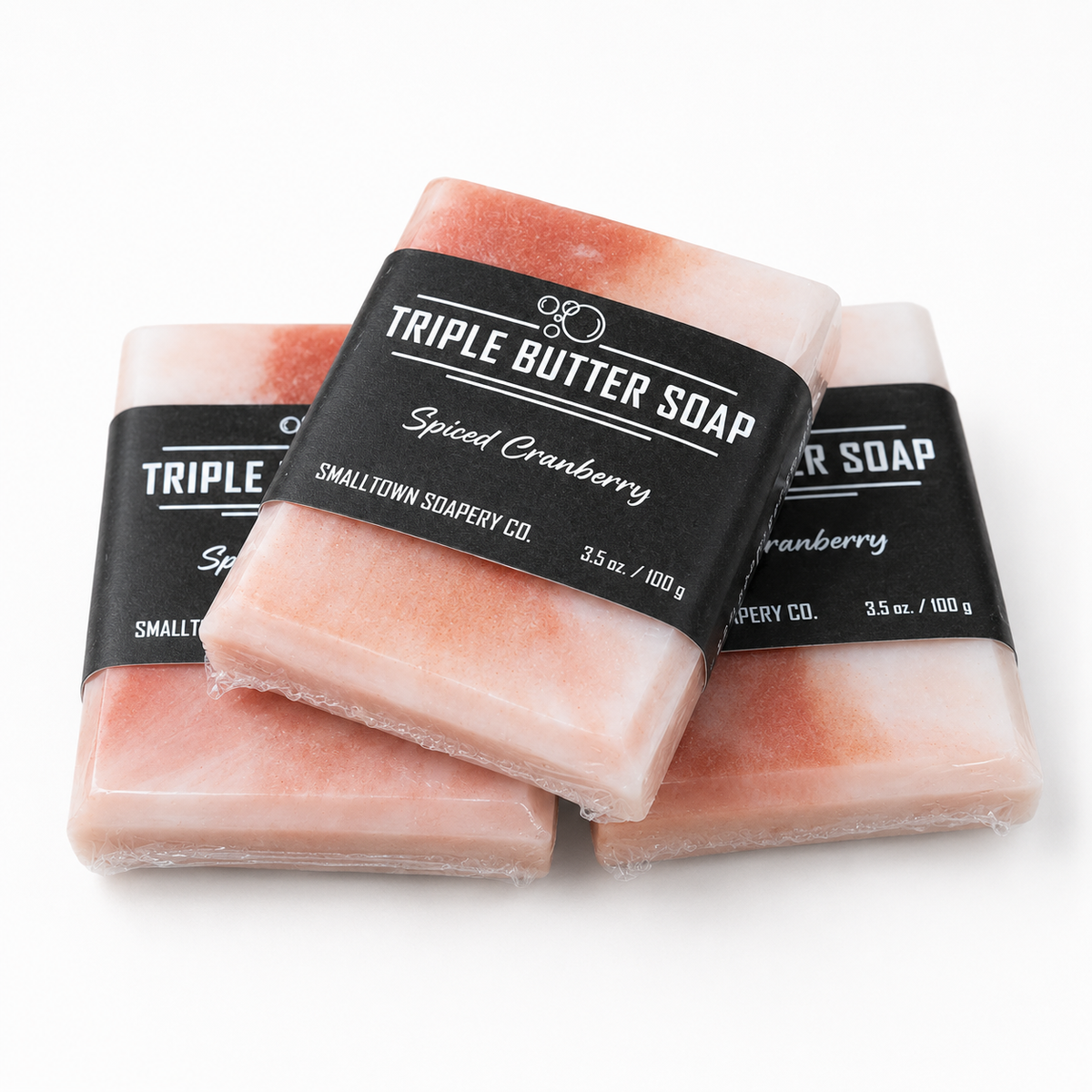 Triple Butter Soap 100g - Spiced Cranberry Scented