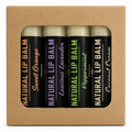 Natural Beeswax Lip Balms 5g - Boxed 4 Pack