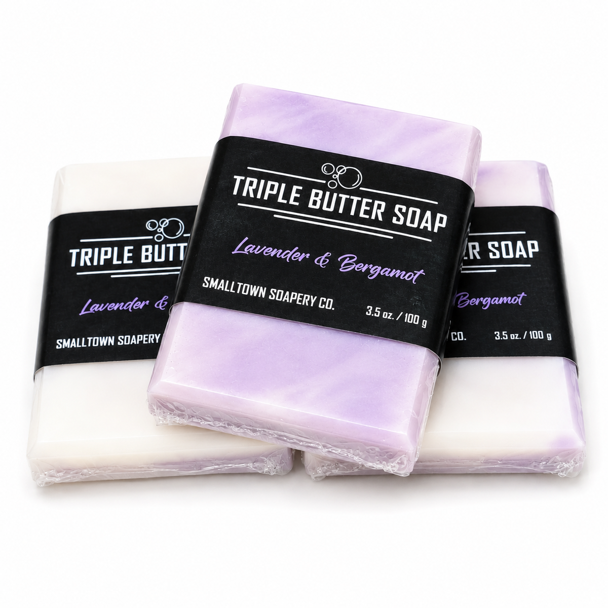 Triple Butter Soap 100g - Lavender & Bergamot