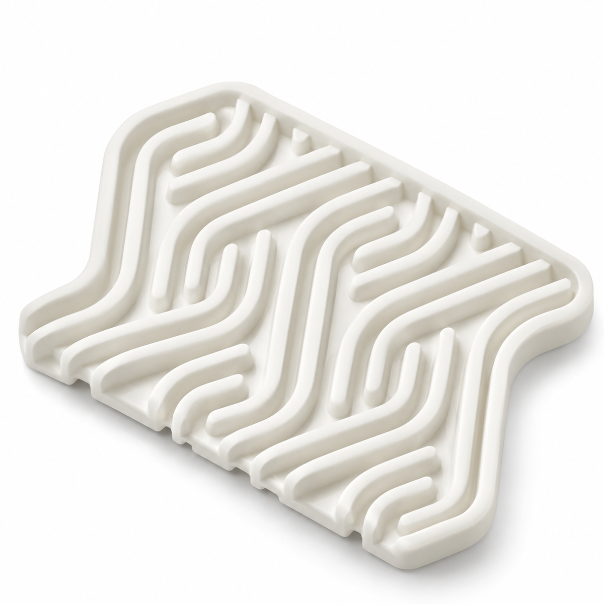 Premium Self-Draining Soap Dish - White
