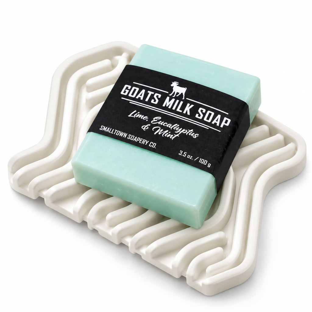 Premium Self-Draining Soap Dish - White
