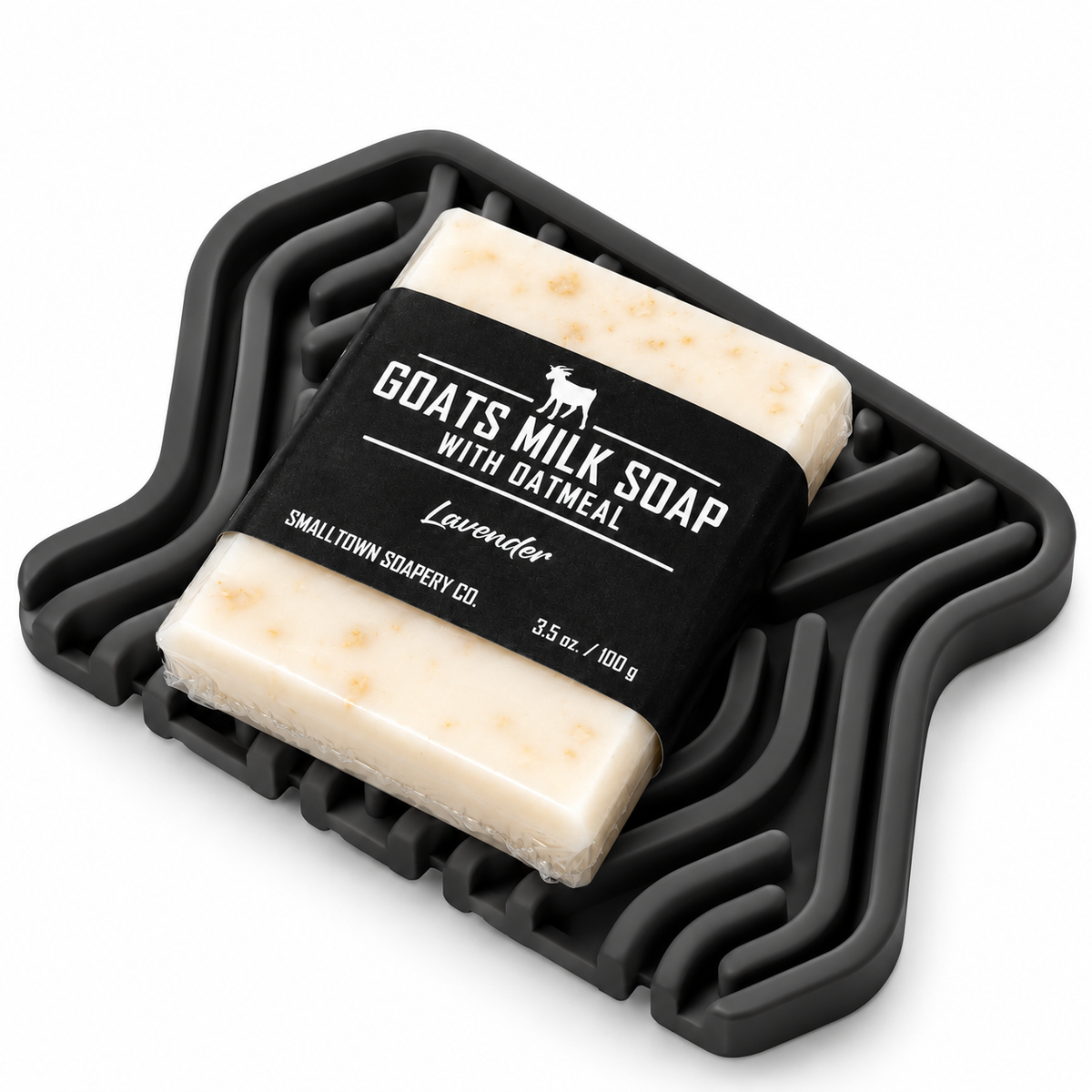 Premium Self-Draining Soap Dish - Charcoal Grey