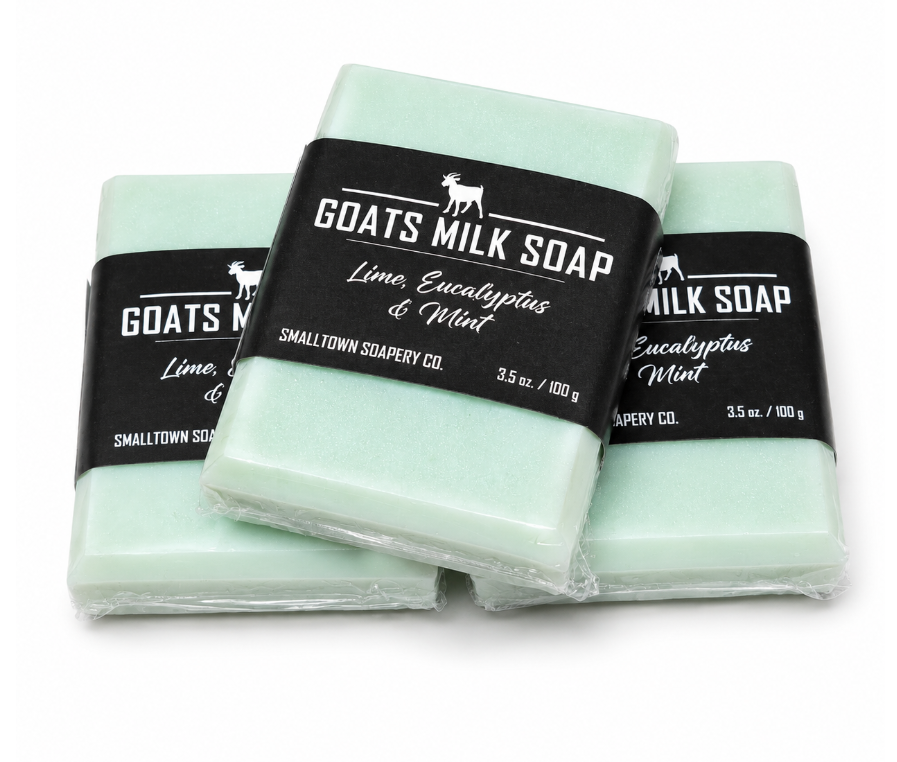 Goat's Milk Soap 100g - Lime, Eucalyptus & Mint